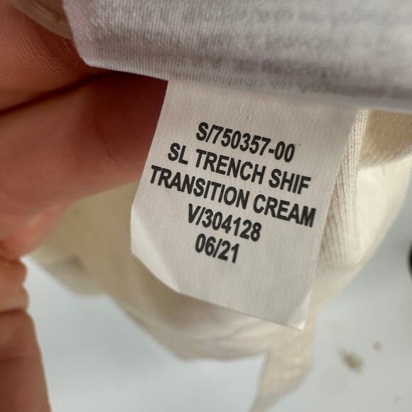 BANANA REPUBLIC NWT Trench Dress in Transition Cream White // L - Picture 9 of 11